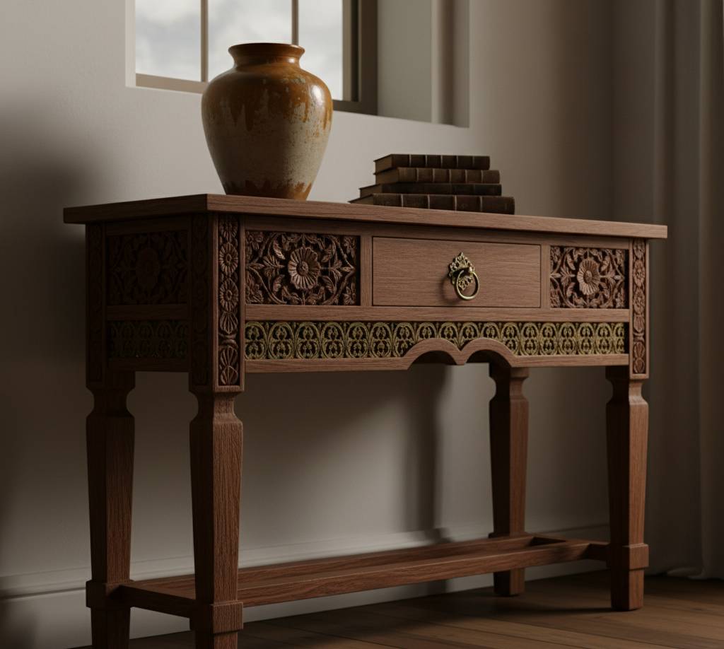 Gdzie kupić konsolę indyjską z drewna mango? Sprawdź oferty