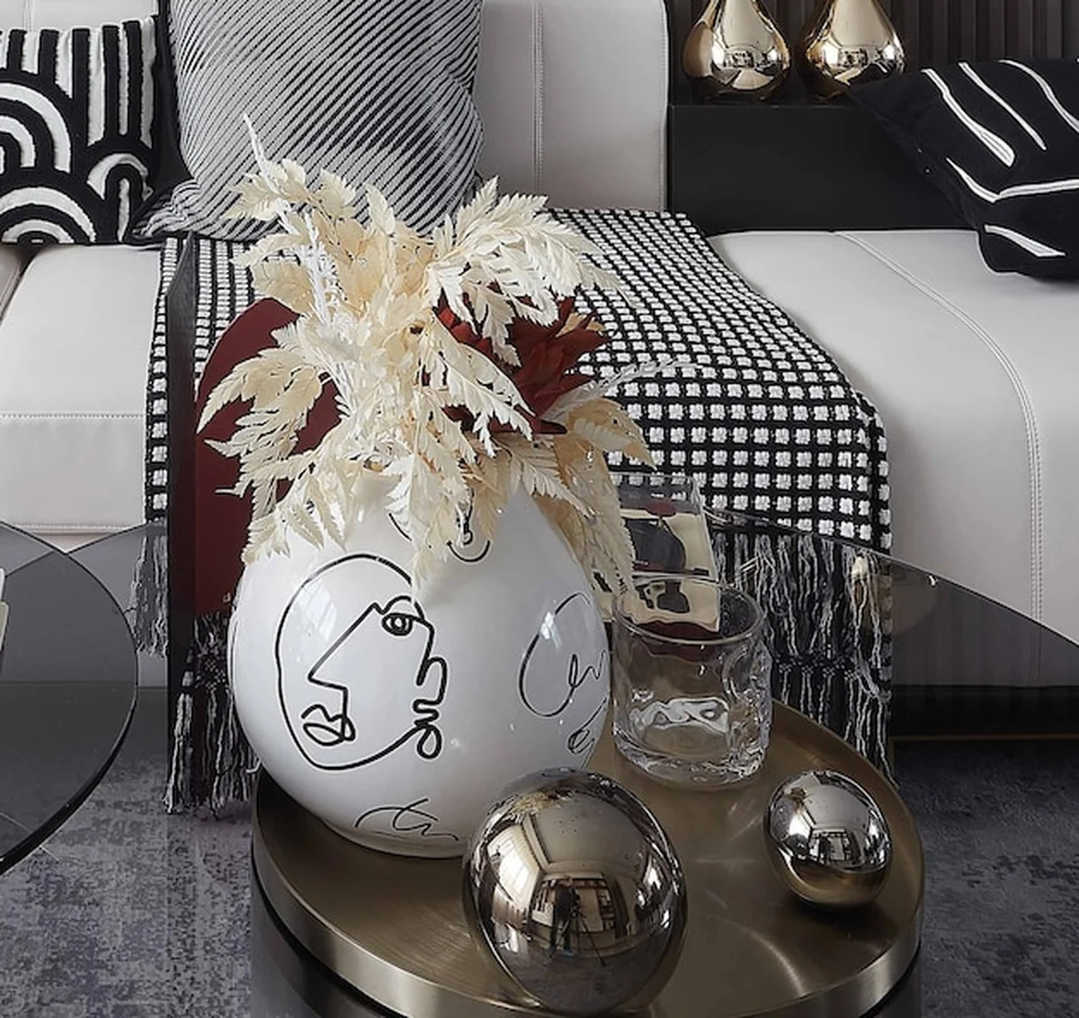 Nowoczesny minimalistyczny salon